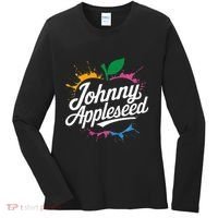 Johnny Appleseed Costume Celebrate Apples Farmer Women's Long Sleeve Shirt thumb 0
