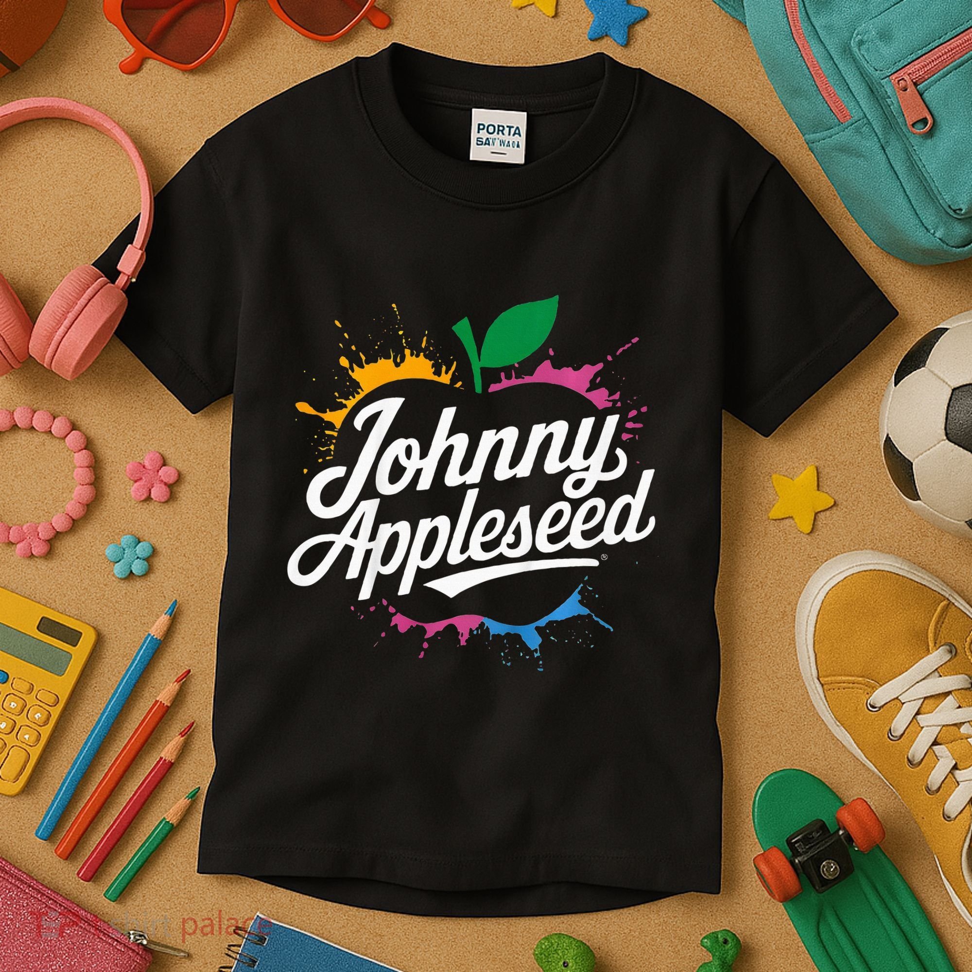 Johnny Appleseed Costume Celebrate Apples Farmer Kids T-Shirt