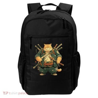 Japanese Art Cat Ninja Ukiyo-e Anime Style Samurai Cat Backpack
