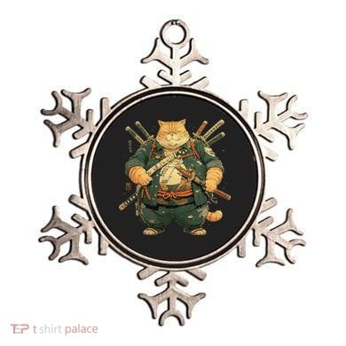 Japanese Art Cat Ninja Ukiyo-e Anime Style Samurai Cat Ornament