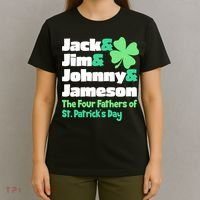Jack Jim Johnny Jameson The Four Fathers Of St Patrick's Day T-Shirt thumb 4