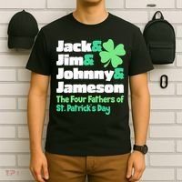 Jack Jim Johnny Jameson The Four Fathers Of St Patrick's Day T-Shirt thumb 6