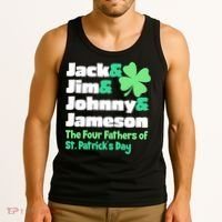 Jack Jim Johnny Jameson The Four Fathers Of St Patrick's Day Tank Top thumb 3