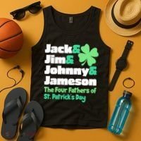 Jack Jim Johnny Jameson The Four Fathers Of St Patrick's Day Tank Top thumb 4