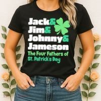 Jack Jim Johnny Jameson The Four Fathers Of St Patrick's Day Women's T-Shirt thumb 2
