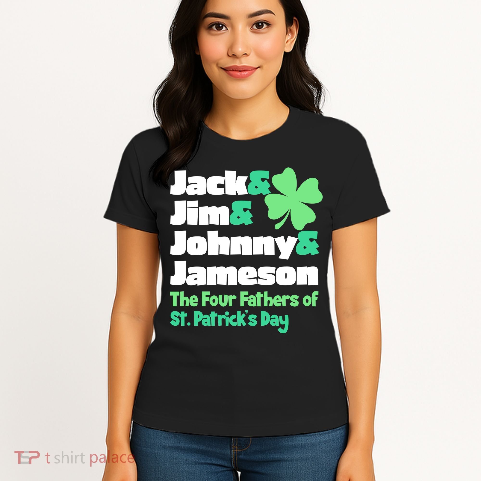 Jack Jim Johnny Jameson The Four Fathers Of St Patrick's Day Women's T-Shirt