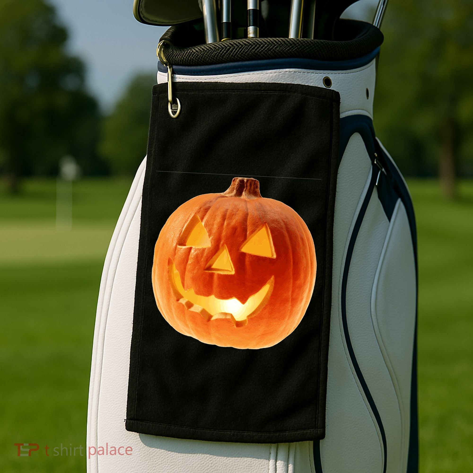 Jack o Lantern Golf Towel