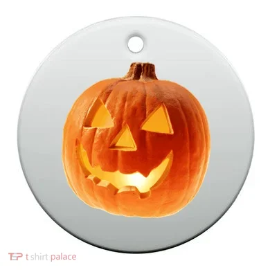 Jack o Lantern Ceramic Ornament