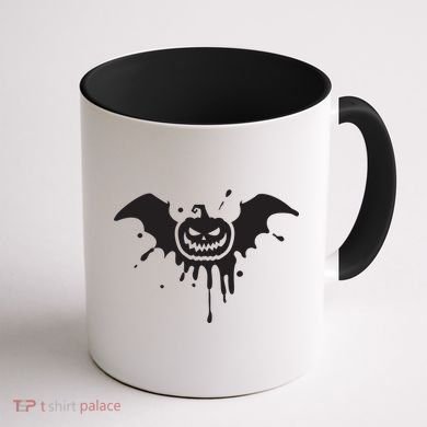 Jack O Lantern Bat Coffee Mug back