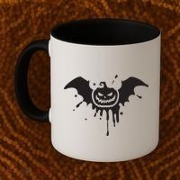 Jack O Lantern Bat Coffee Mug thumb 2
