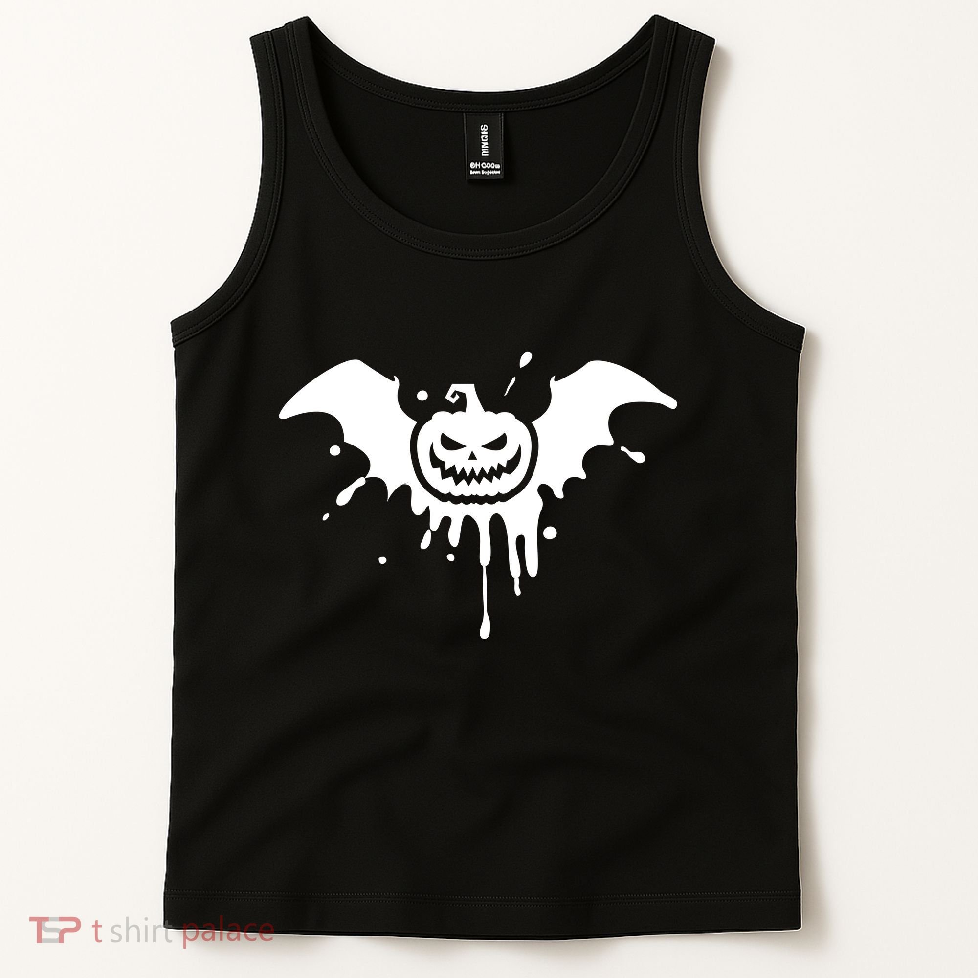Jack O Lantern Bat Tank Top