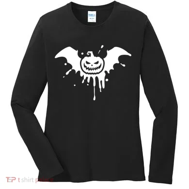 Jack O Lantern Bat Women's Long Sleeve Shirt