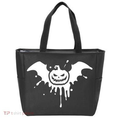 Jack O Lantern Bat Tote Bag