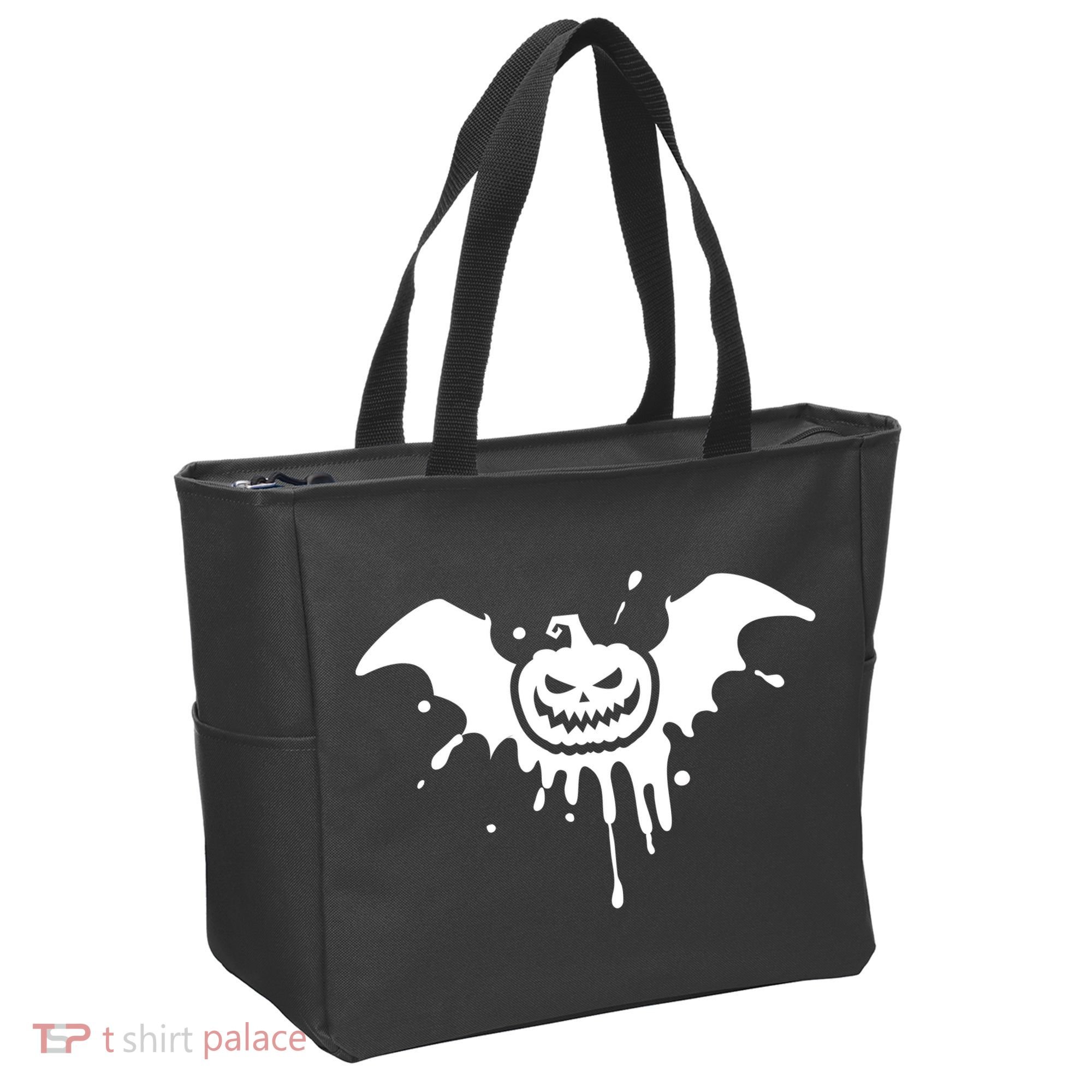 Jack O Lantern Bat Tote Bag