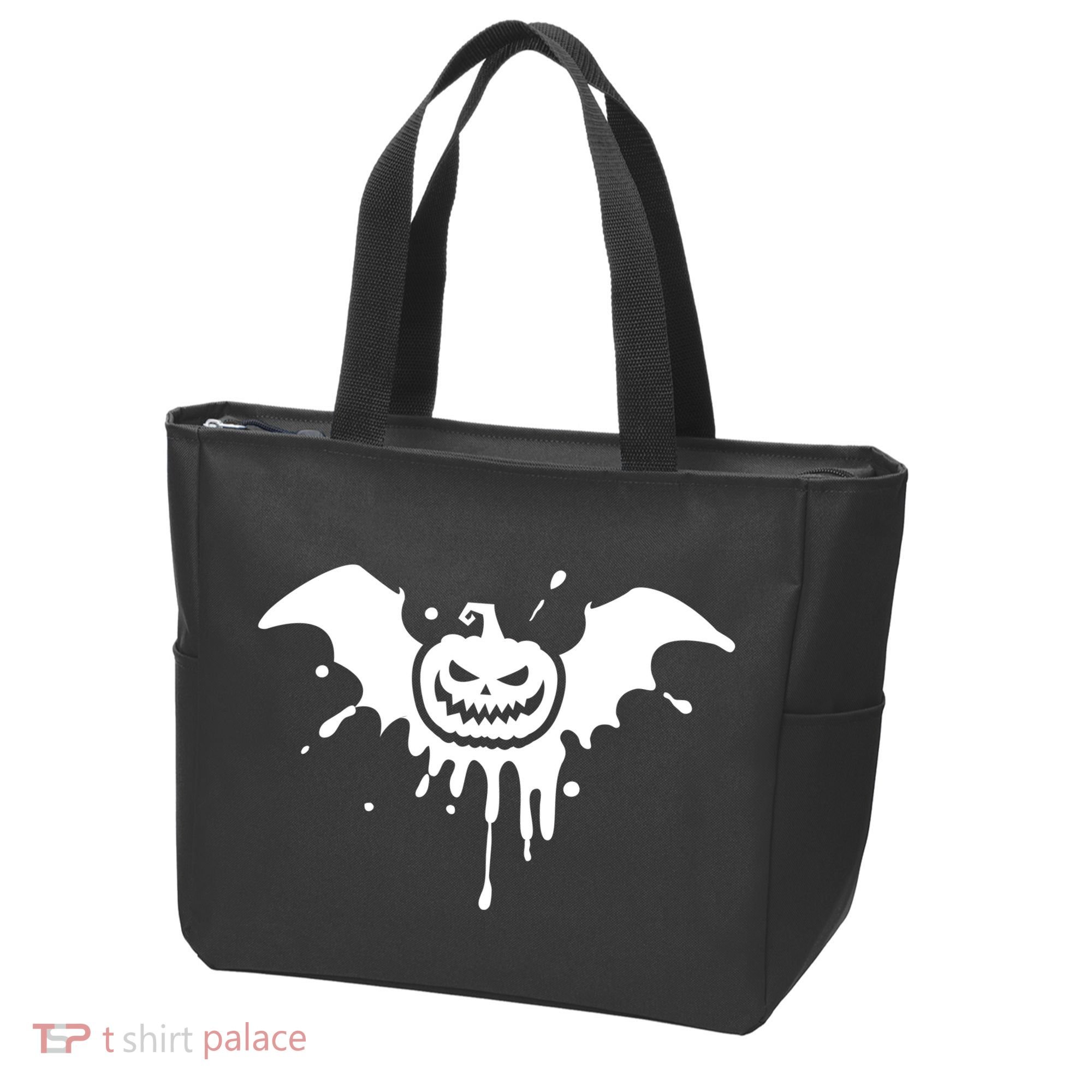 Jack O Lantern Bat Tote Bag