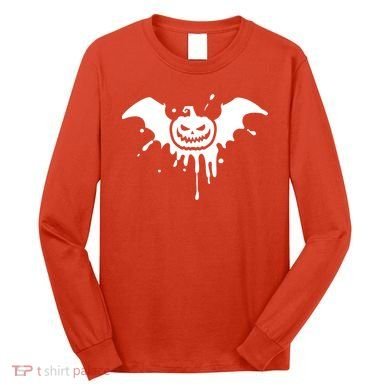 Jack O Lantern Bat Long Sleeve Shirt