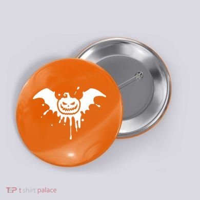 Jack O Lantern Bat Button