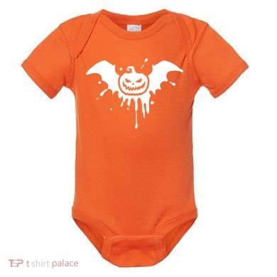 Jack O Lantern Bat Baby Bodysuit