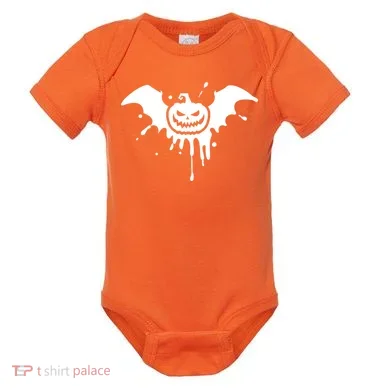 Jack O Lantern Bat Baby Bodysuit