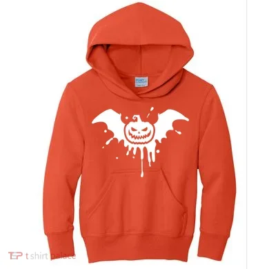 Jack O Lantern Bat Kids Hoodie