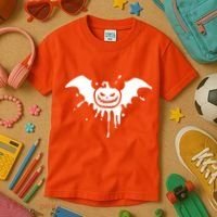 Jack O Lantern Bat Kids T-Shirt thumb 3