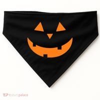 Jack o Lantern Pumpkin Face USA-Made Doggie Bandana thumb 0