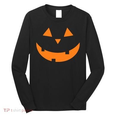Jack o Lantern Pumpkin Face Long Sleeve Shirt