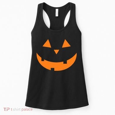 Jack o Lantern Pumpkin Face Women's Tank Top
