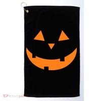 Jack o Lantern Pumpkin Face Golf Towel thumb 0