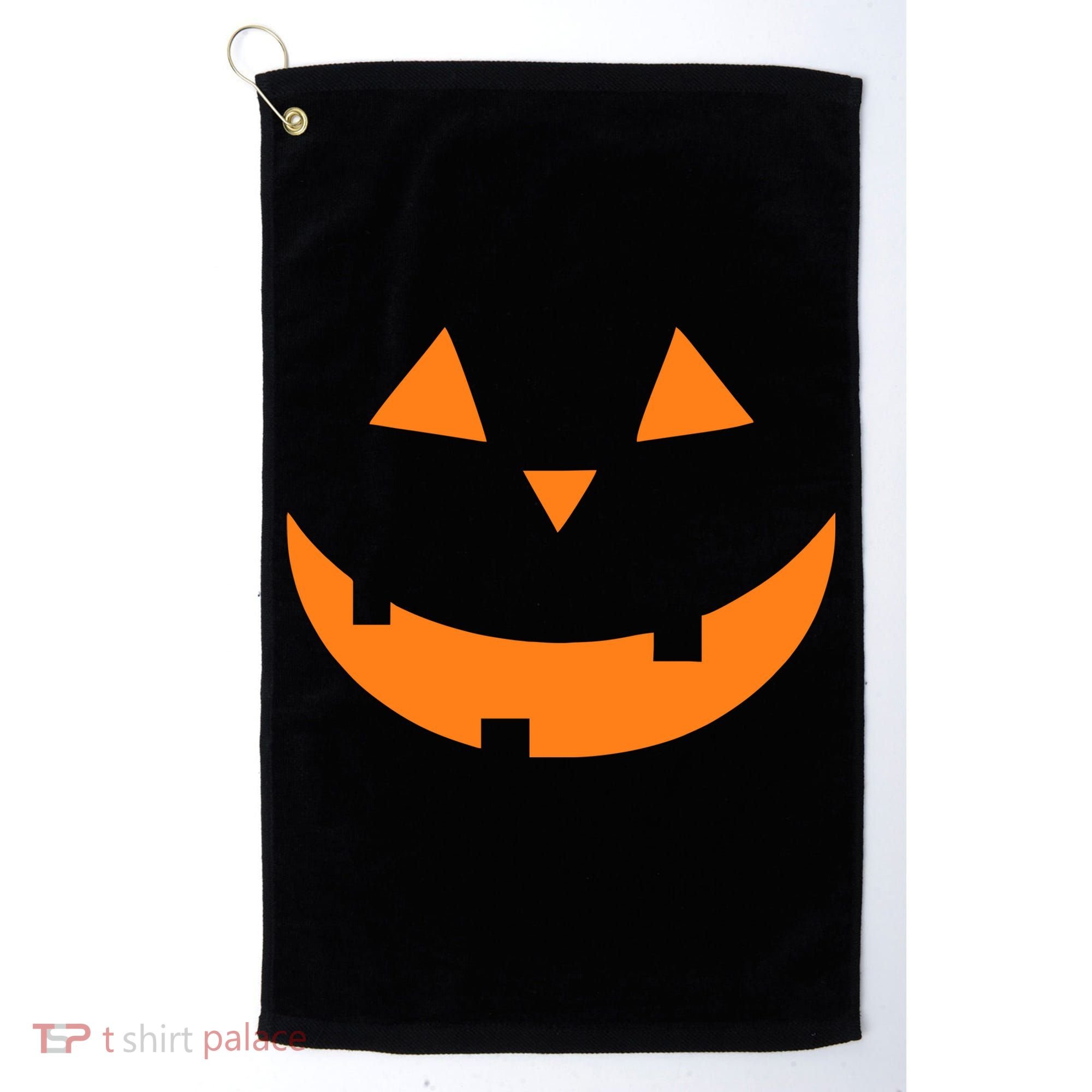 Jack o Lantern Pumpkin Face Golf Towel