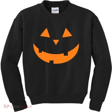 Jack o Lantern Pumpkin Face Kids Sweatshirt