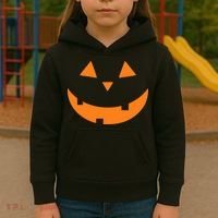 Jack o Lantern Pumpkin Face Kids Hoodie thumb 3