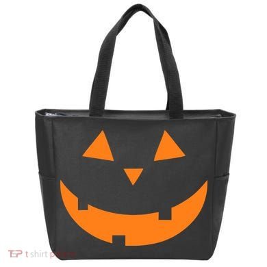 Jack o Lantern Pumpkin Face Tote Bag