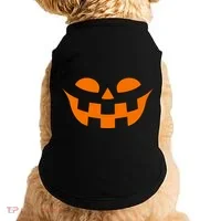 Jack O Lantern Scary Spookey Face Doggie Tank thumb 0