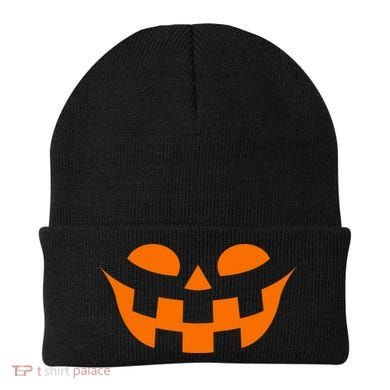 Jack O Lantern Scary Spookey Face Beanie