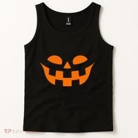 Jack O Lantern Scary Spookey Face Tank Top thumb 2