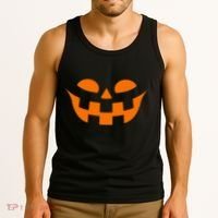 Jack O Lantern Scary Spookey Face Tank Top thumb 3
