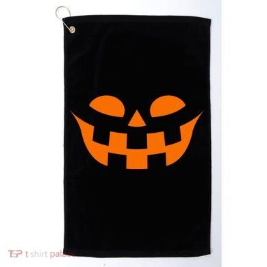 Jack O Lantern Scary Spookey Face Golf Towel