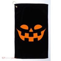 Jack O Lantern Scary Spookey Face Golf Towel thumb 0