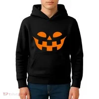 Jack O Lantern Scary Spookey Face Kids Hoodie thumb 4