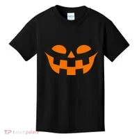 Jack O Lantern Scary Spookey Face Kids T-Shirt thumb 0