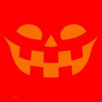 Jack O Lantern Scary Spookey Face Santa Hat thumb 1