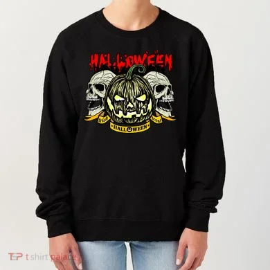 Jack o Lantern Skulls Halloween Women's Sweatshirt
