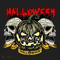 Jack o Lantern Skulls Halloween Women's Sweatshirt thumb 2