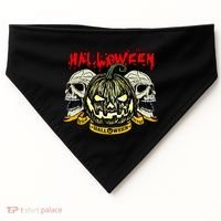 Jack o Lantern Skulls Halloween USA-Made Doggie Bandana thumb 0