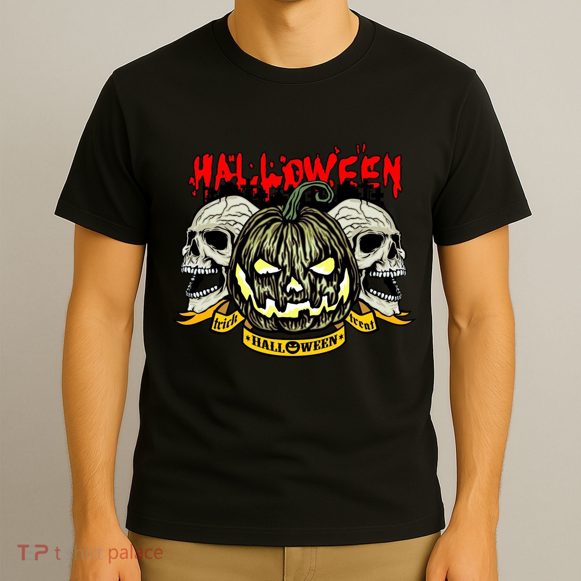 Jack o Lantern Skulls Halloween T-Shirt