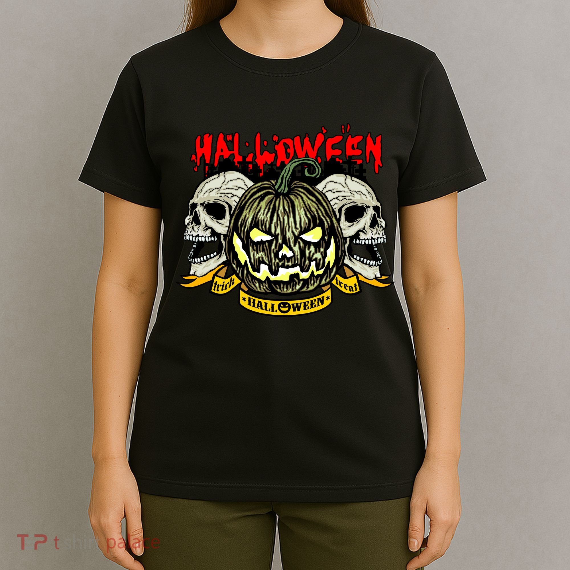 Jack o Lantern Skulls Halloween T-Shirt
