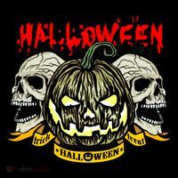 Jack o Lantern Skulls Halloween Button thumb 1