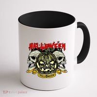 Jack o Lantern Skulls Halloween Coffee Mug thumb 1