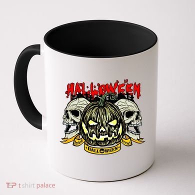 Jack o Lantern Skulls Halloween Coffee Mug
